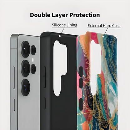 Marble Soft Silicone Shockproof Case for Samsung Galaxy S23–S25 Series