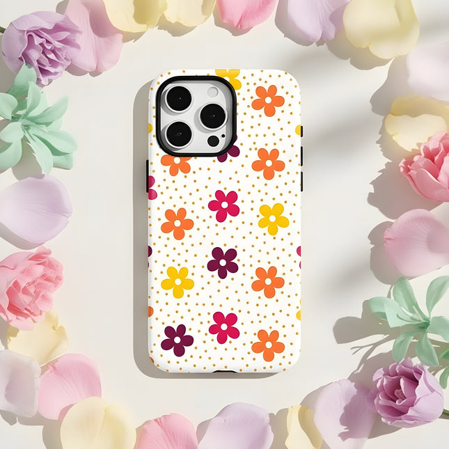 Colorful Flower Pattern MagSafe Shockproof iPhone Case for iPhone 11–16 Pro Max