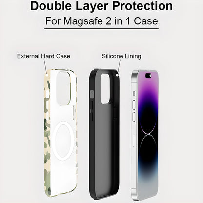 Camouflage MagSafe Shockproof iPhone Case for iPhone 11–16 Pro Max