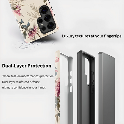 Bloom Acrylic Floral Shockproof Case for Samsung Galaxy S23–S25 Series