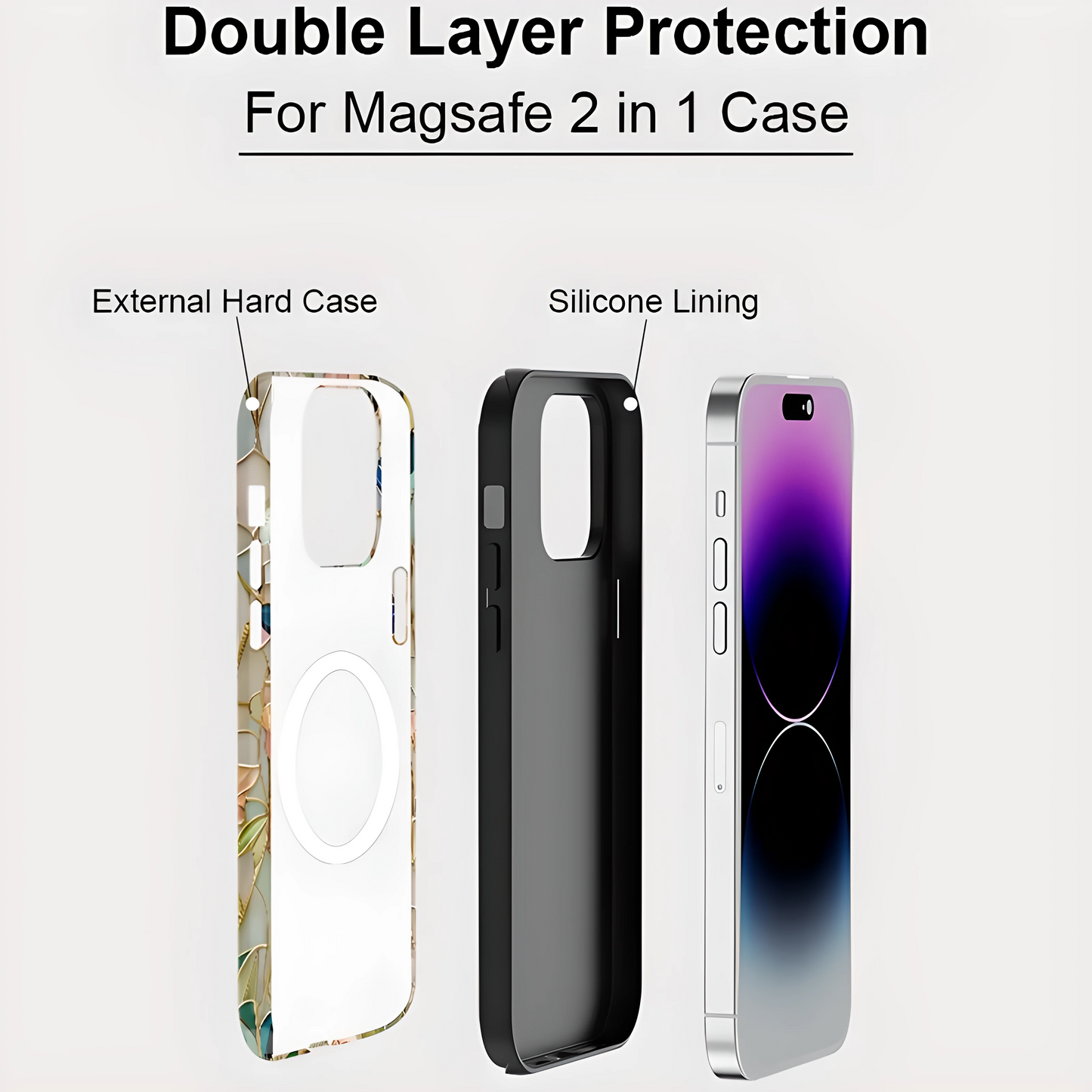 Flower MagSafe Shockproof iPhone Case for iPhone 11–16 Pro Max