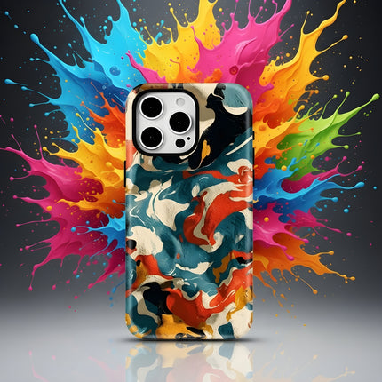 Art Painting Matte Silicone MagSafe Shockproof iPhone Case for iPhone 11–16 Pro Max